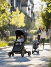 Les Avantages d’une Poussette Double Compacte pour le Transport de Fratries